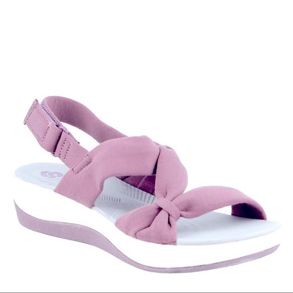 »—Clarks—»Cloudsteppers Adjustable Strappy Cloth Sandals Open-Toe +Soft Cushion - Picture 2 of 16
